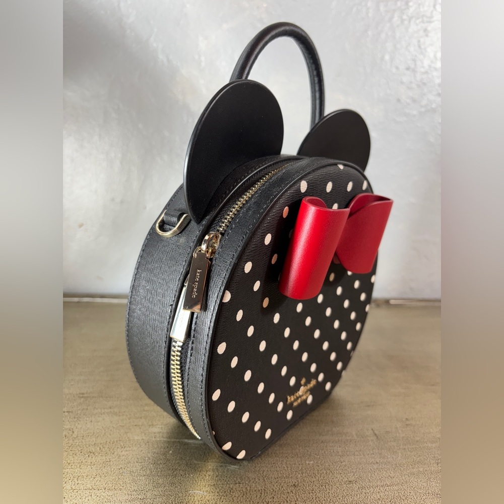 Kate Spade X Disney Minnie Mouse Crossbody, NWT Polka Dot - Picture 3 of 16